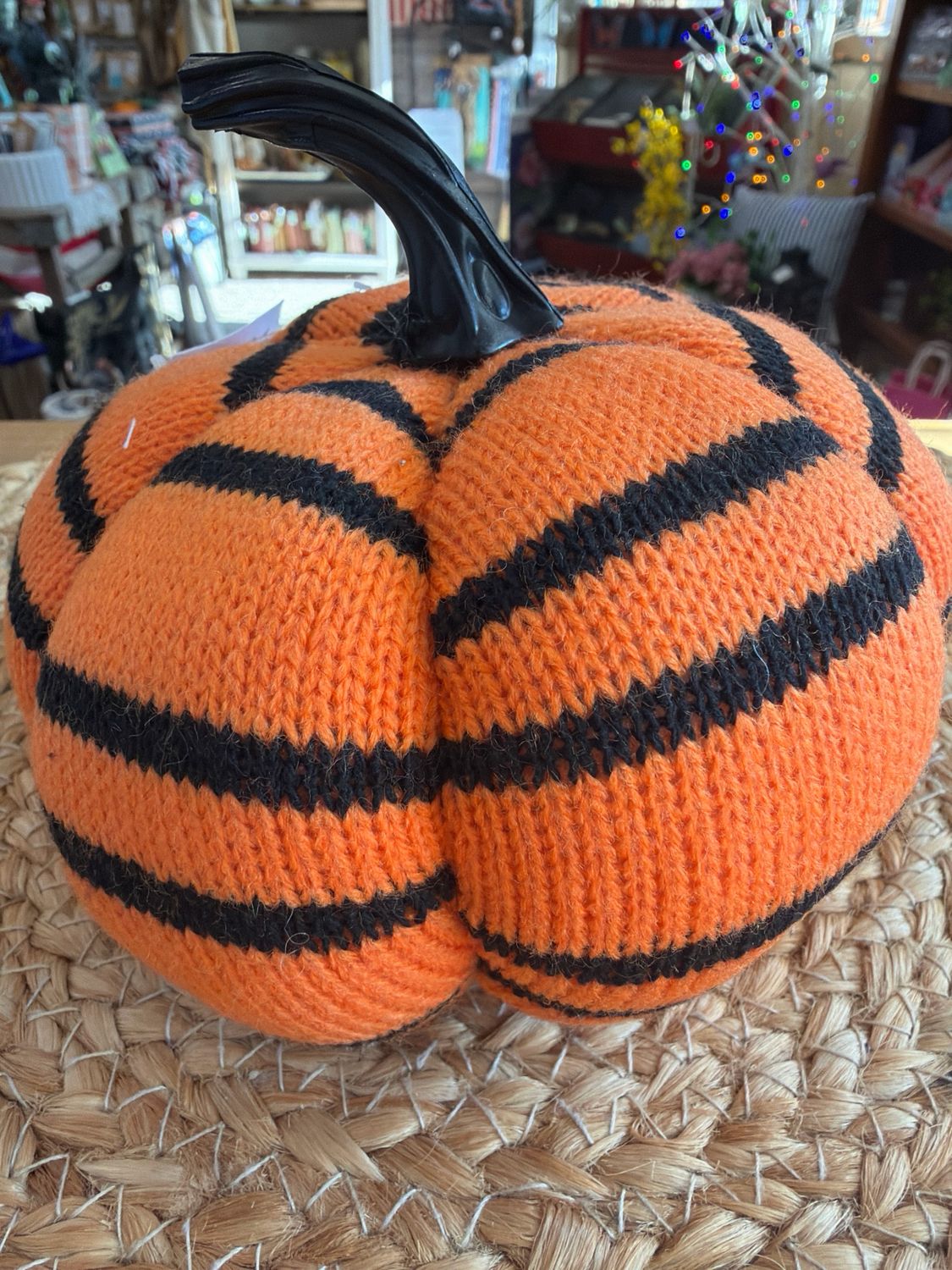 5" Striped Fabric Pumpkin 5" Striped Fabric Pumpkin