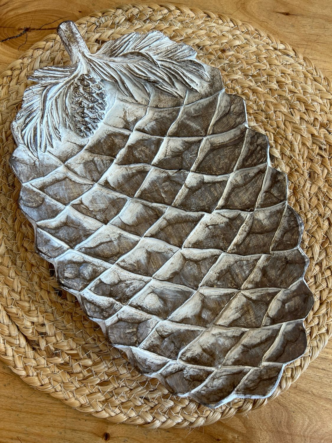 12-1/2" Pine Cone Platter