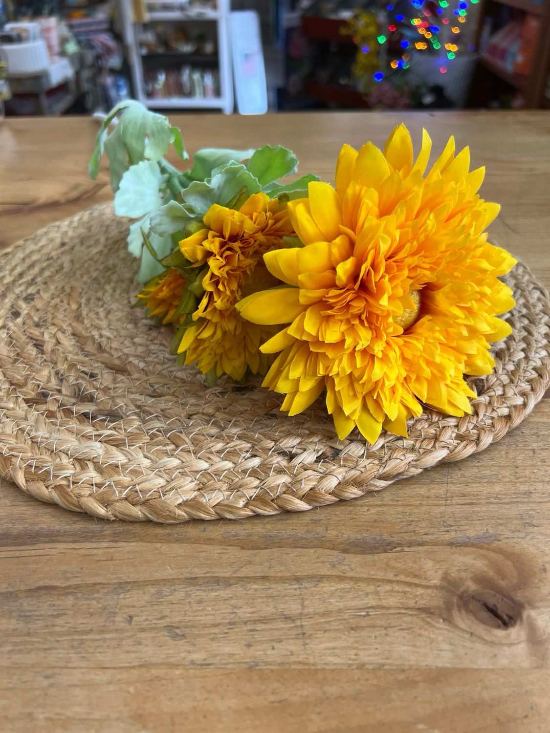 25-1/2" Yellow Garden Mum Stem