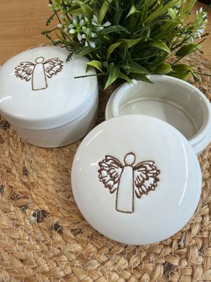 Angel Trinket Dish with Lid