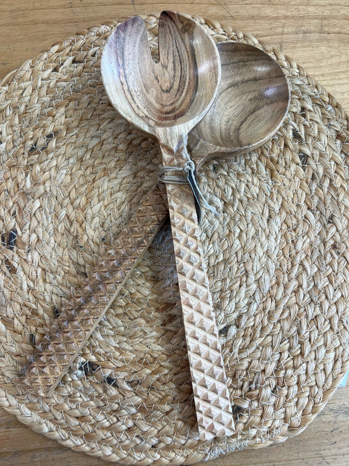 Carved Handle Serving Set of 2 Carved Handle Serving Set of 2