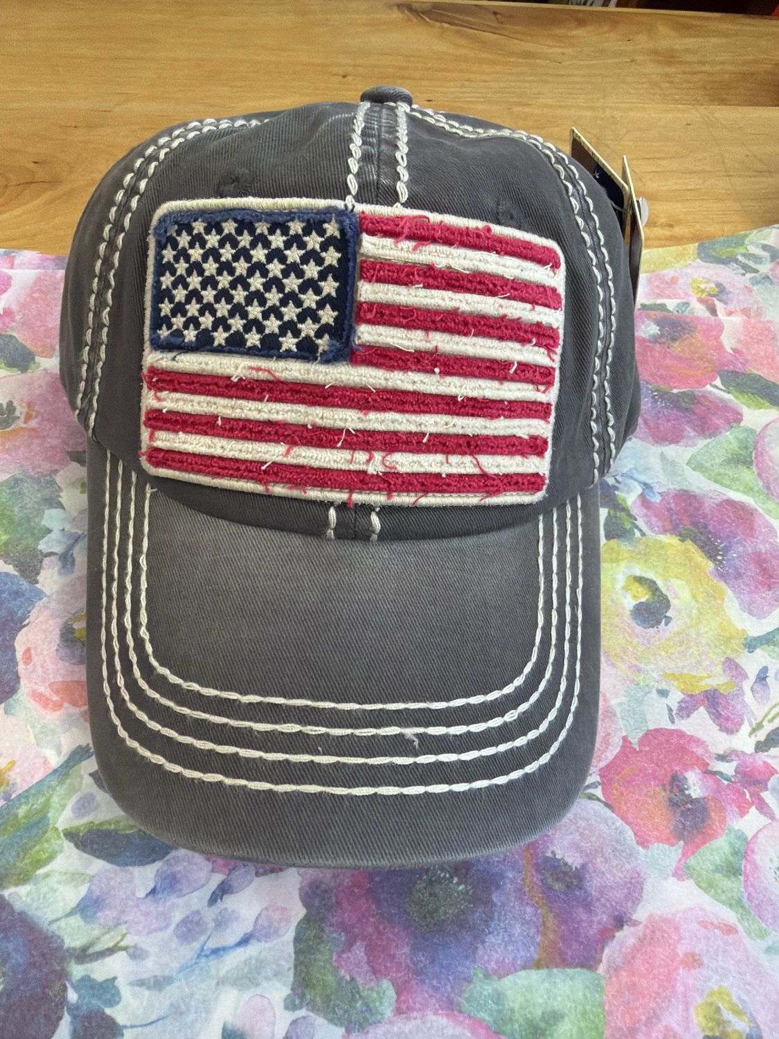 Distressed USA Flag Patch Trucker Hat Distressed USA Flag Patch Trucker Hat
