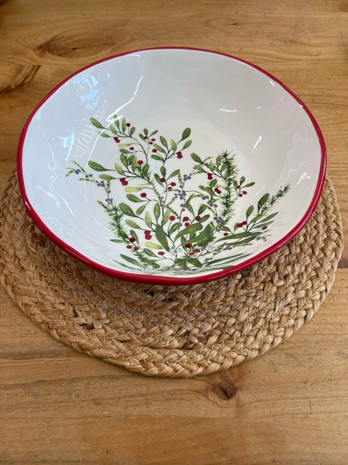 Winter Berries Serving Bowl