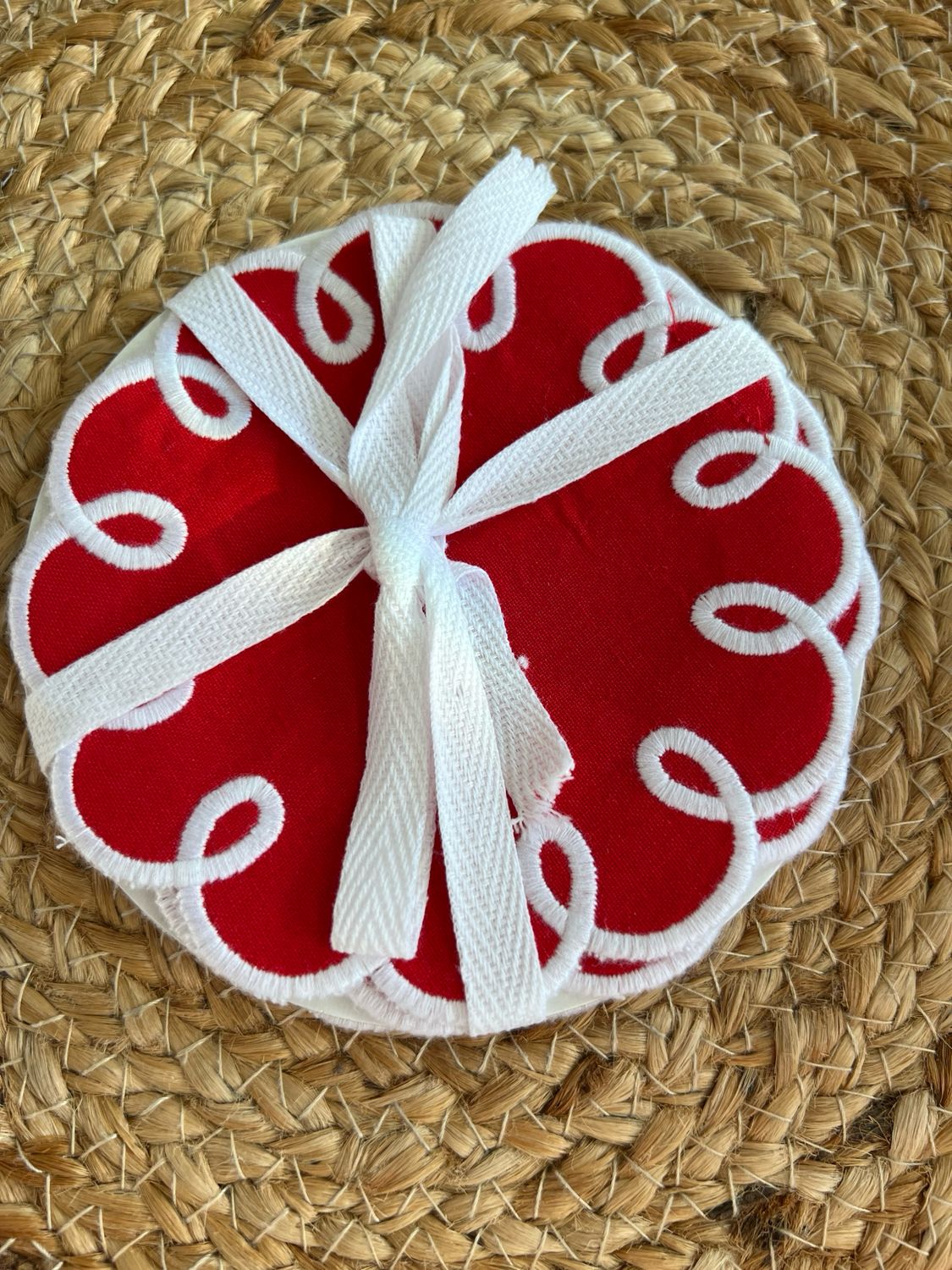 TAG Curlyque Cotton Coaster Set/ 4 TAG Curlyque Cotton Coaster Set/ 4