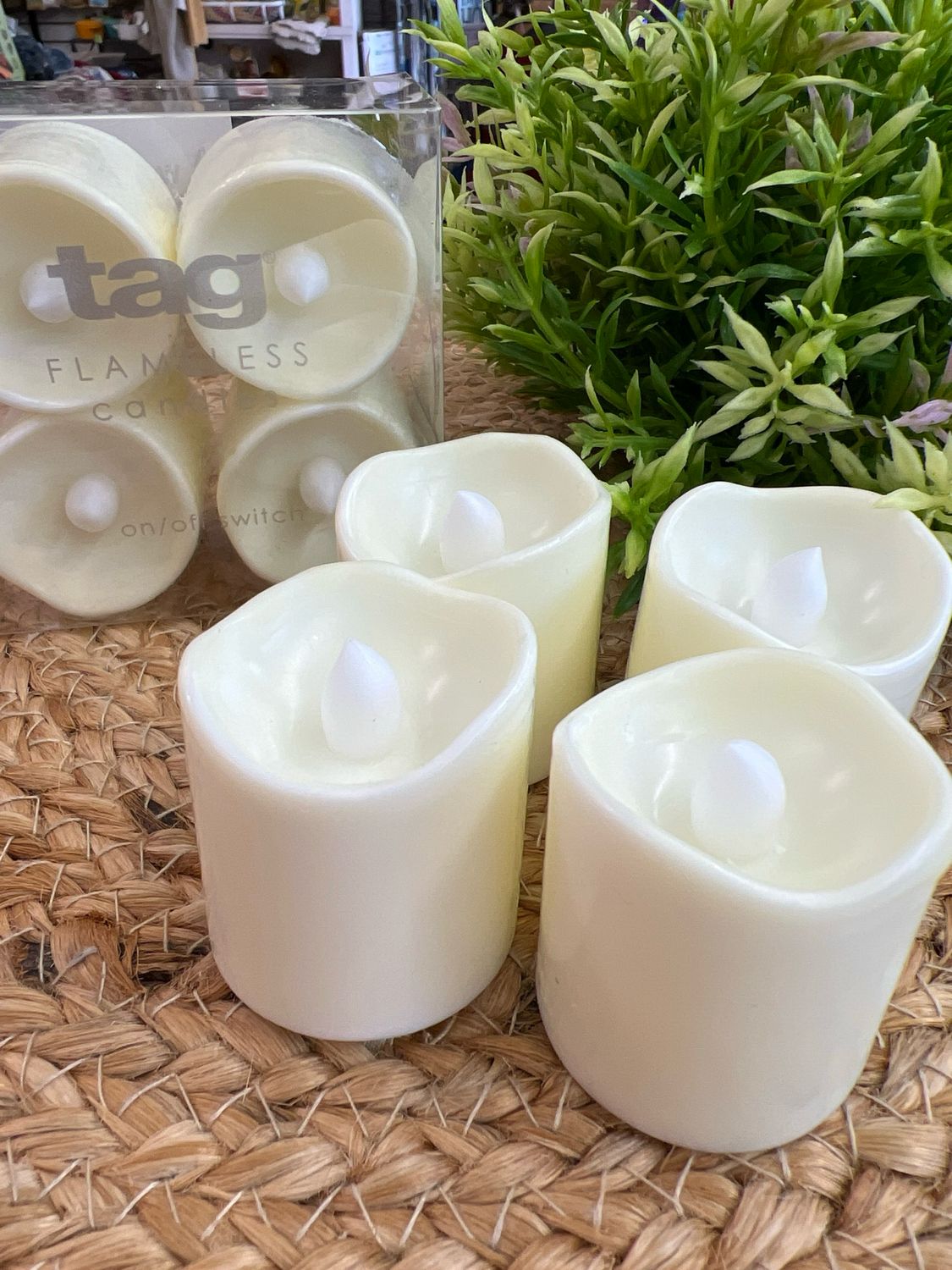 Set of 4 LED Votives - Ivory