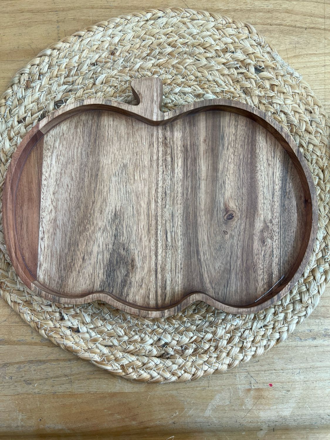 TAG Pumpkin Wood Serving Tray