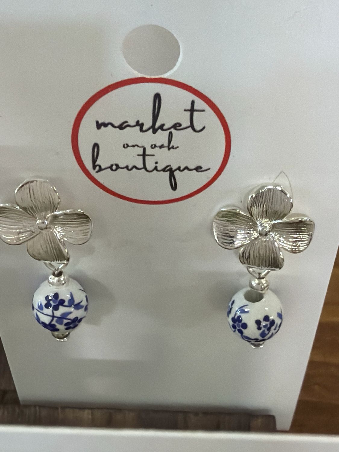 Floral Ball Drop Earrings Floral Ball Drop Earrings