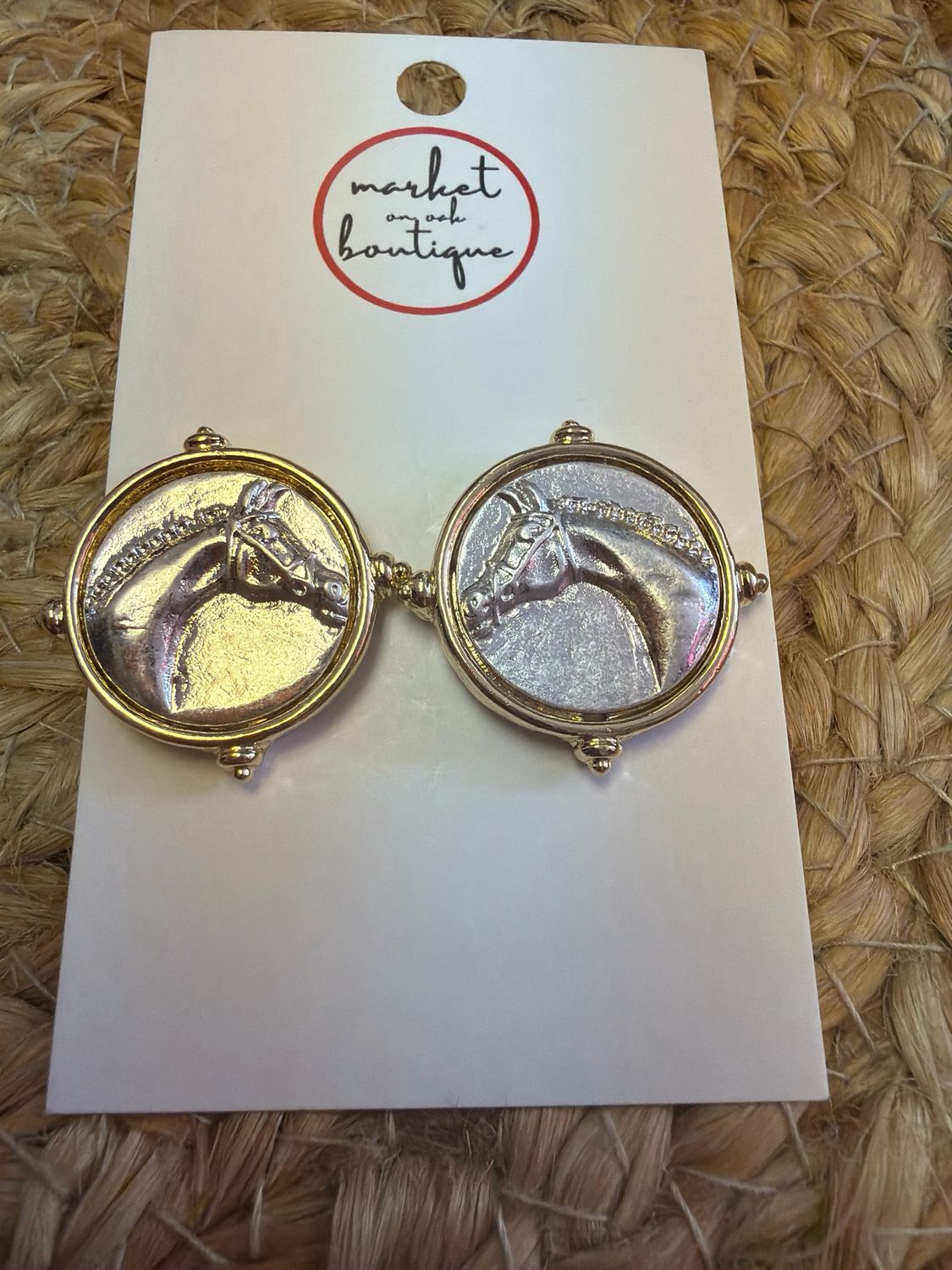 Horse Head Coin Earrings Horse Head Coin Earrings