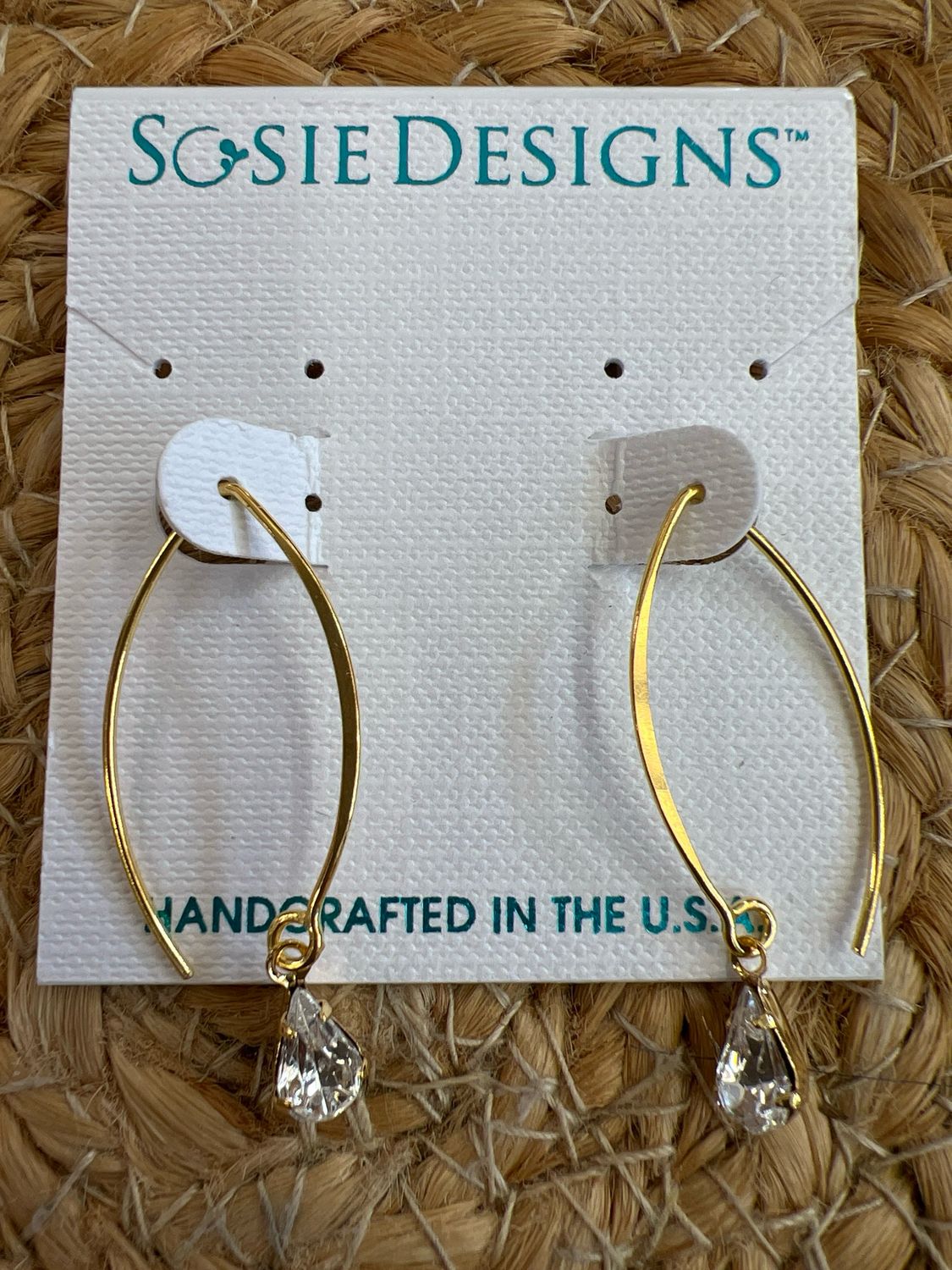 Vermeil Marquis Crystal Teardrop Earrings Vermeil Marquis Crystal Teardrop Earrings