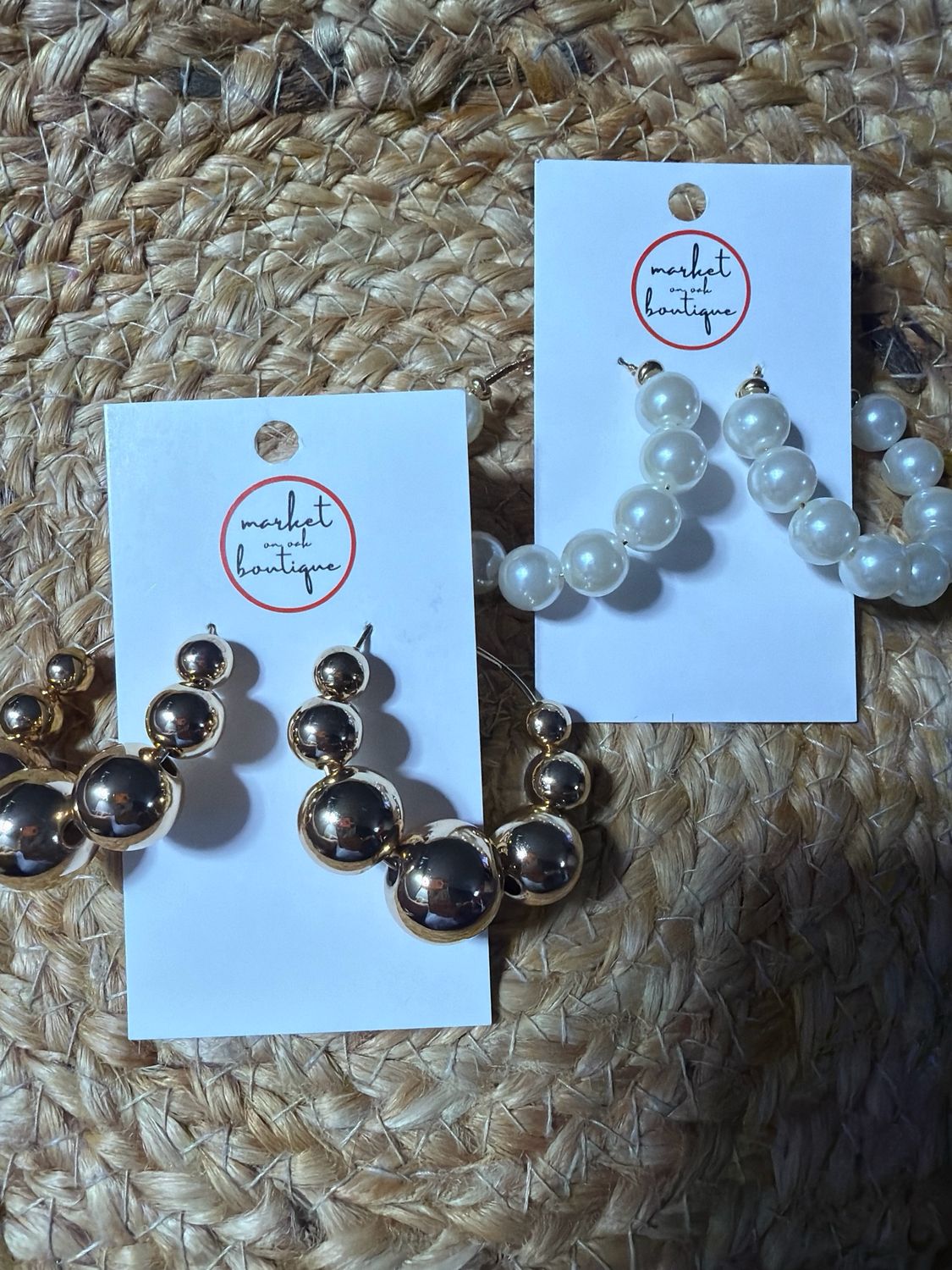Large Bead Hoops Large Bead Hoops