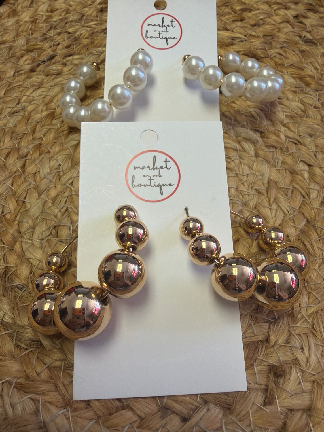 Large Bead Hoops Large Bead Hoops