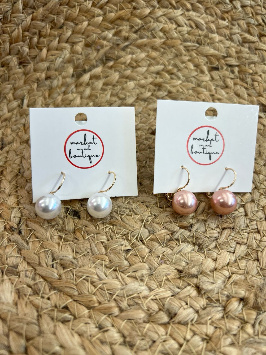 Closed Loop Pearl Earrings