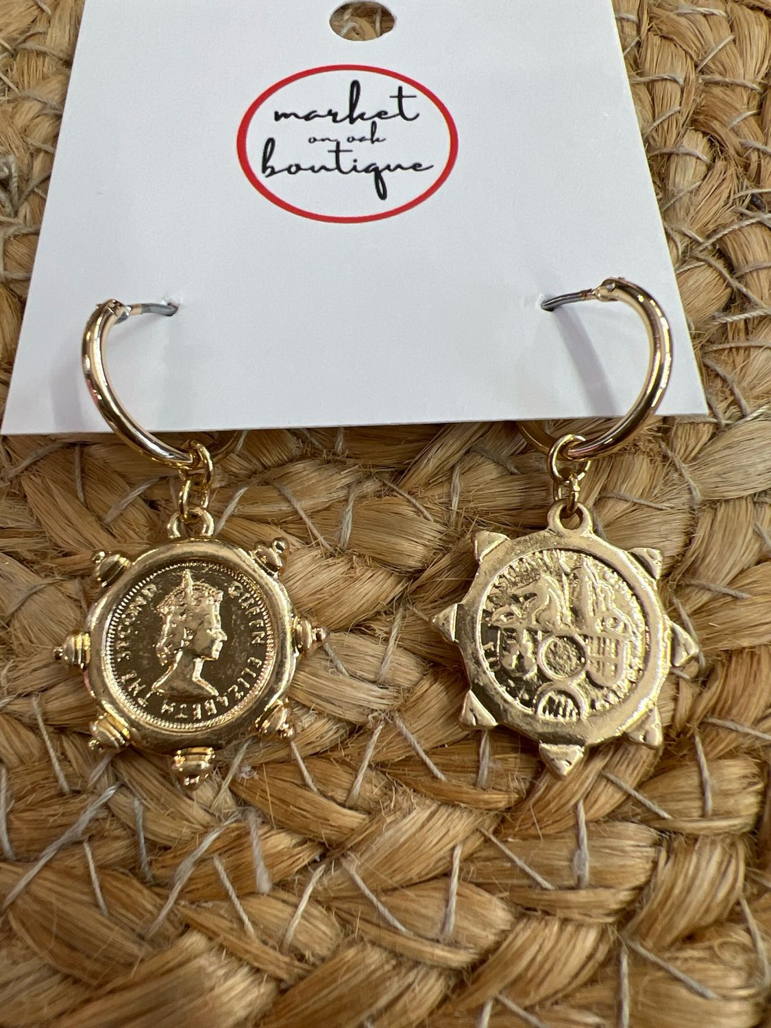 Coin Star Drop Earrings Coin Star Drop Earrings