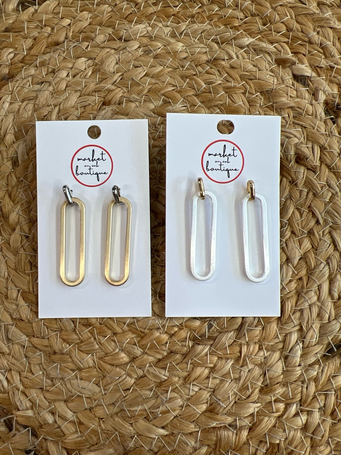 Long Oval Loop Earrings Long Oval Loop Earrings