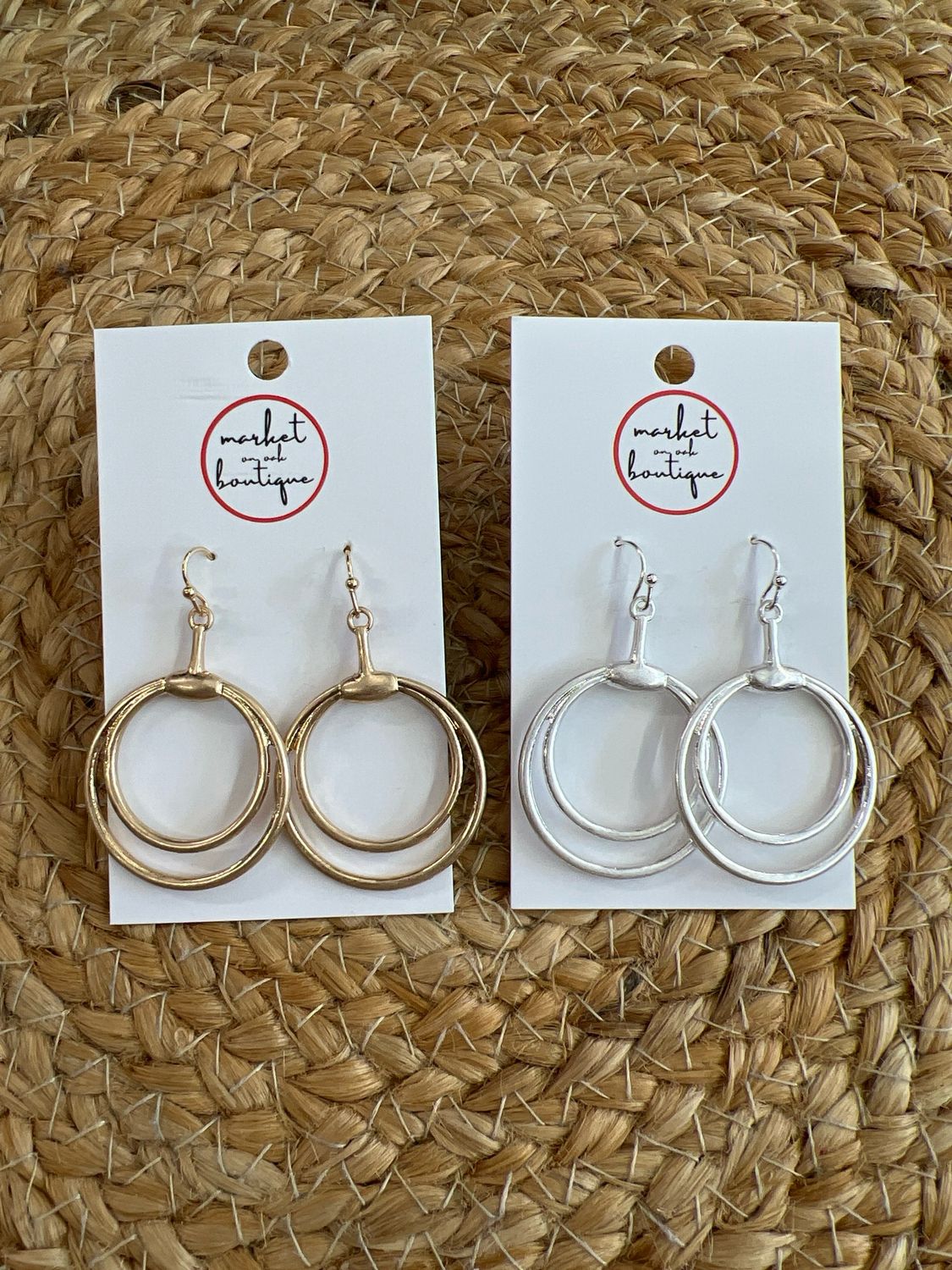 Double Loop Drop Earrings Double Loop Drop Earrings