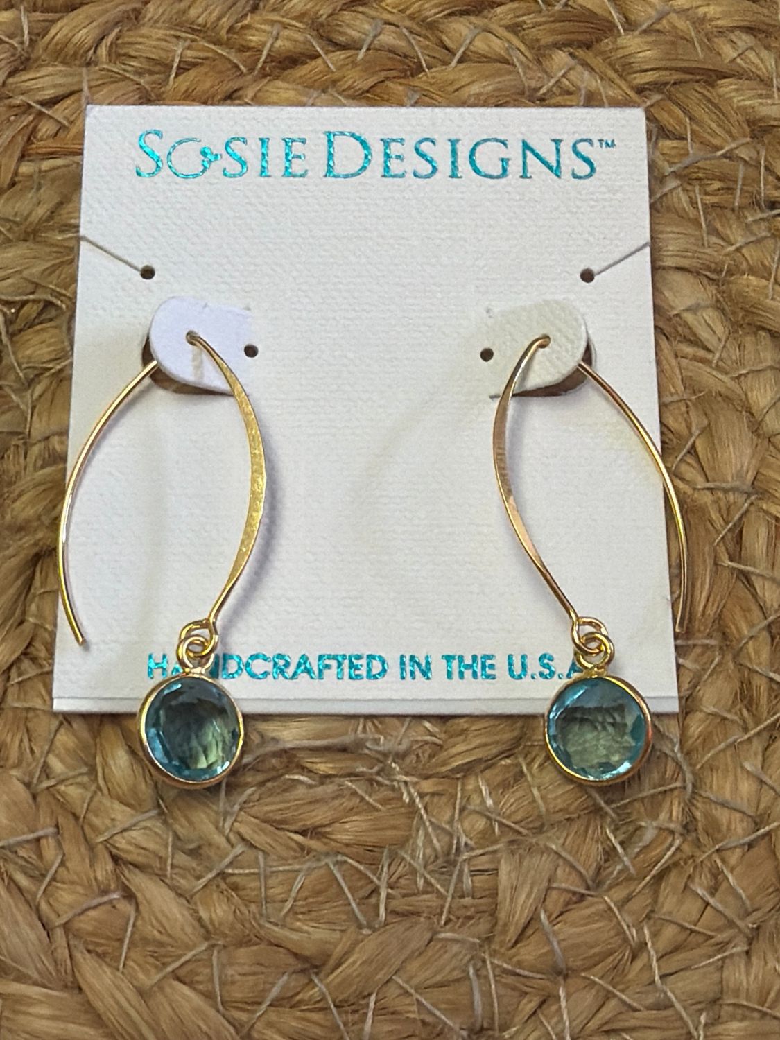 Vermeil Gold Blue Topaz Marquis Earrings Vermeil Gold Blue Topaz Marquis Earrings