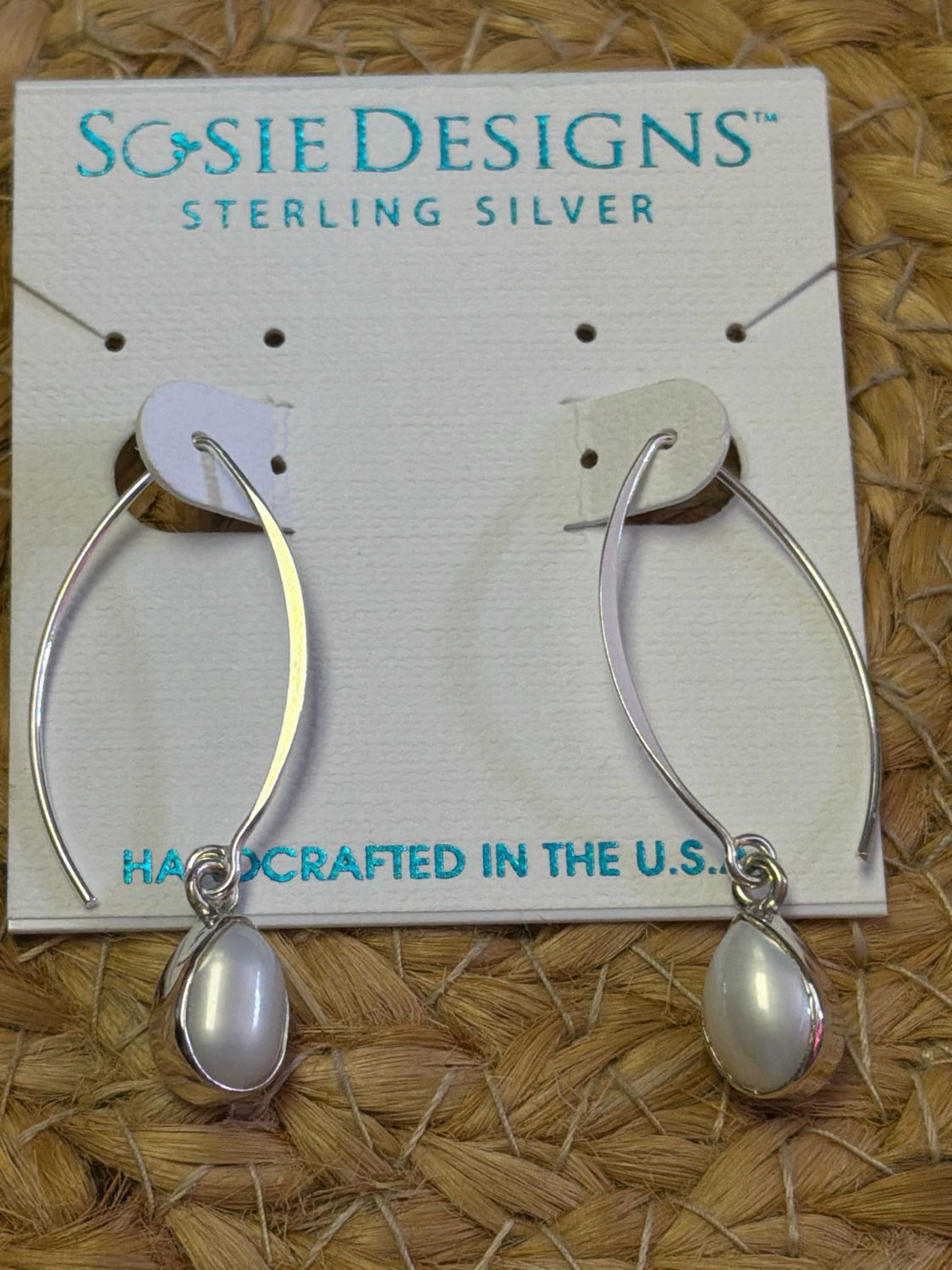 Sterling Silver Pearl Teardrop Earrings Sterling Silver Pearl Teardrop Earrings