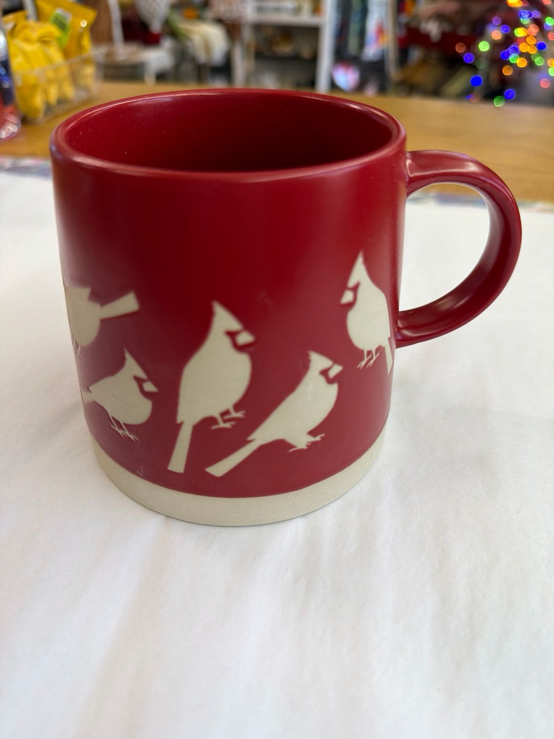 Red Cardinals Wide Base Mug Red Cardinals Wide Base Mug