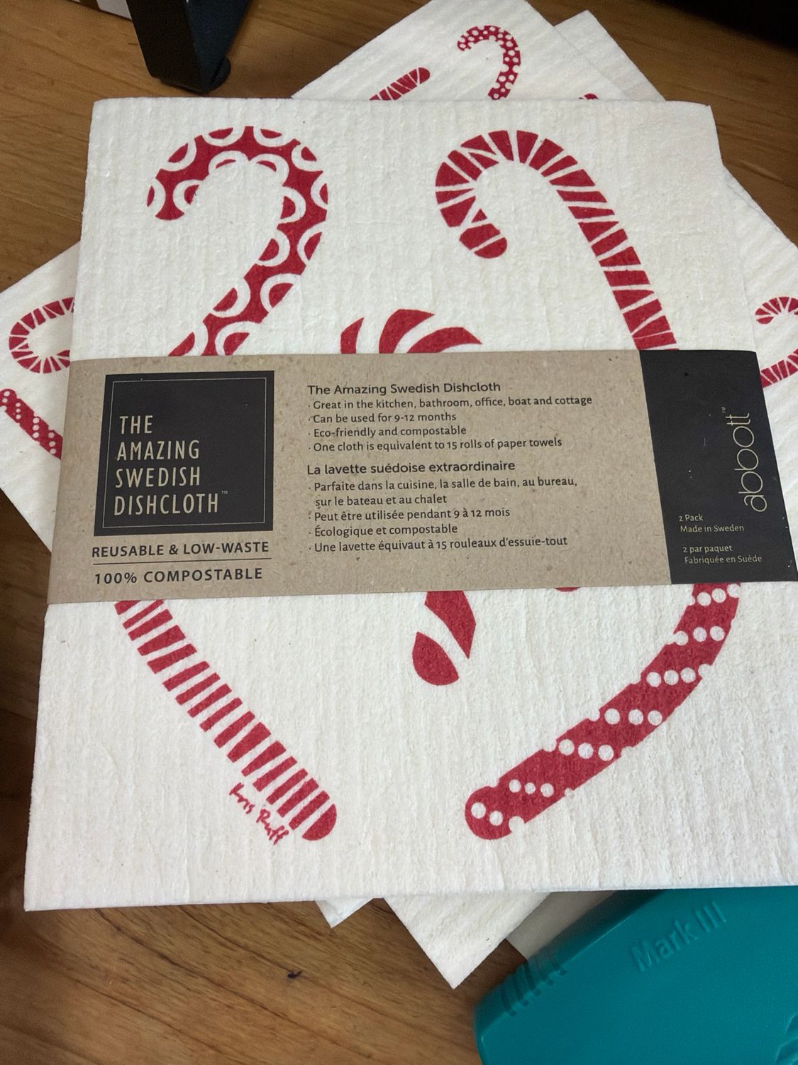Holiday Cellulose Dishcloth Set/2 Holiday Cellulose Dishcloth Set/2
