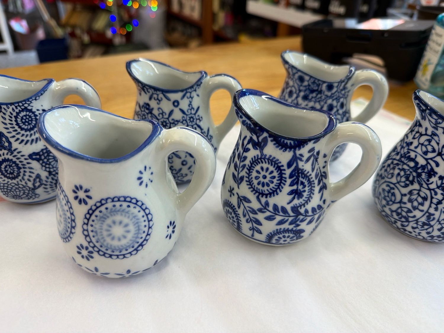 Blue & White Ceramic Pitcher Blue & White Ceramic Pitcher