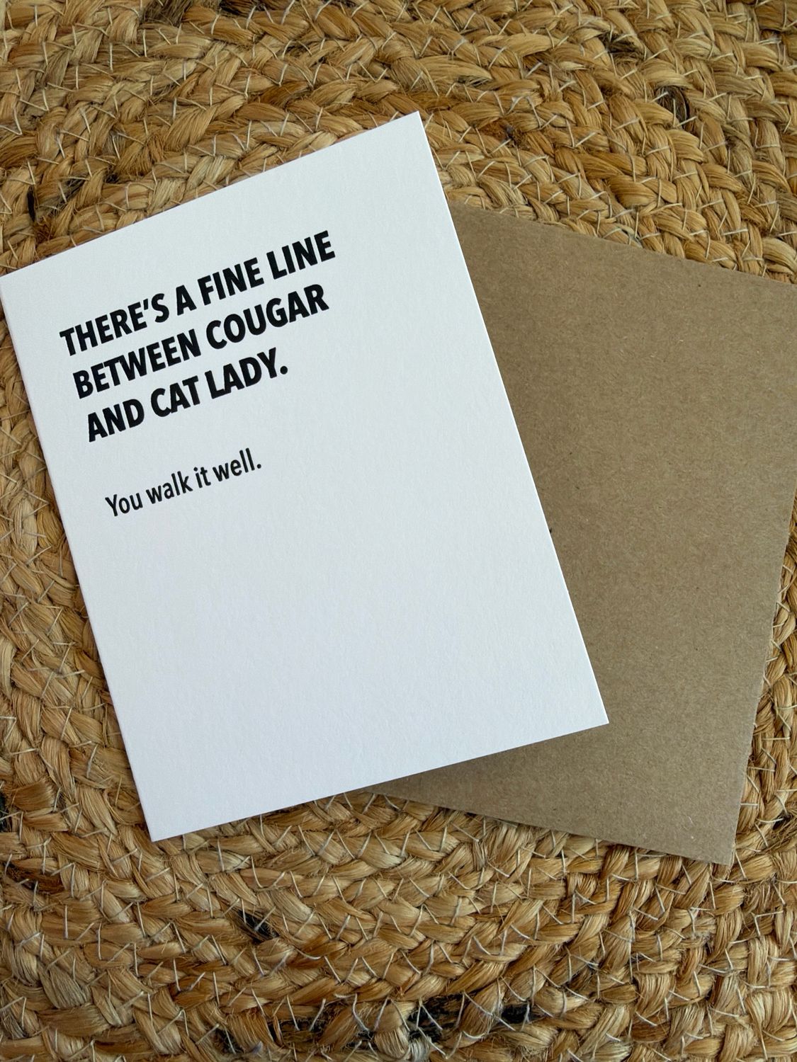 Cougar Funny Friendship Card Cougar Funny Friendship Card