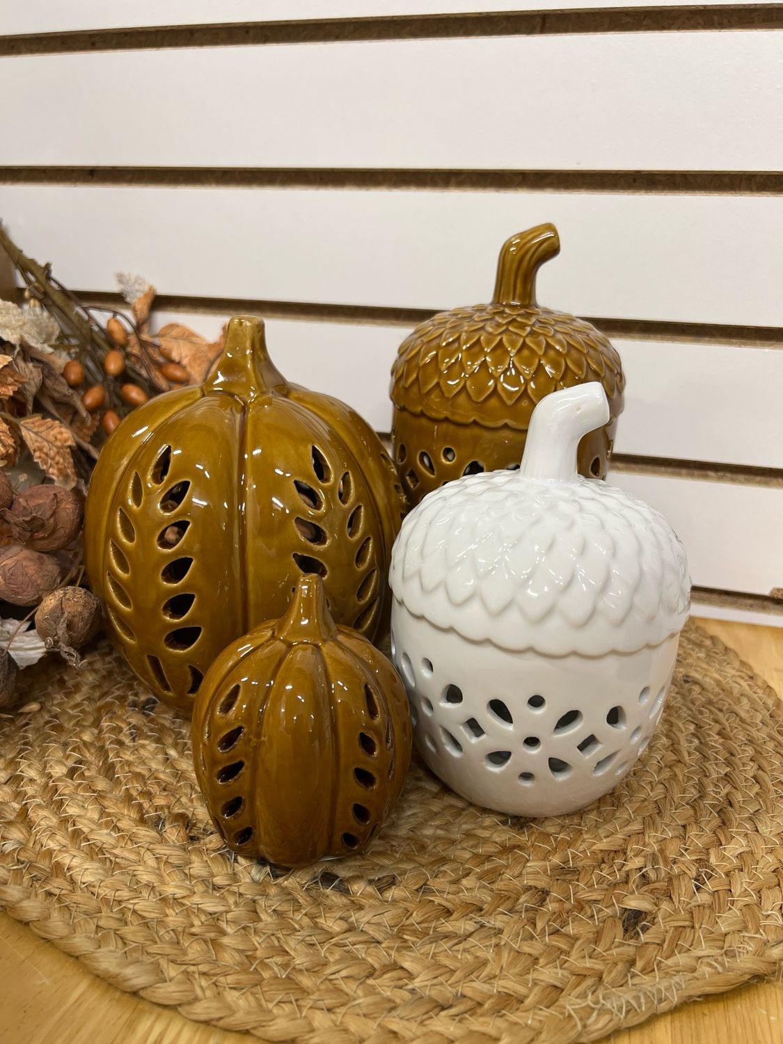Ceramic LED Cutout Pumpkin Ceramic LED Cutout Pumpkin