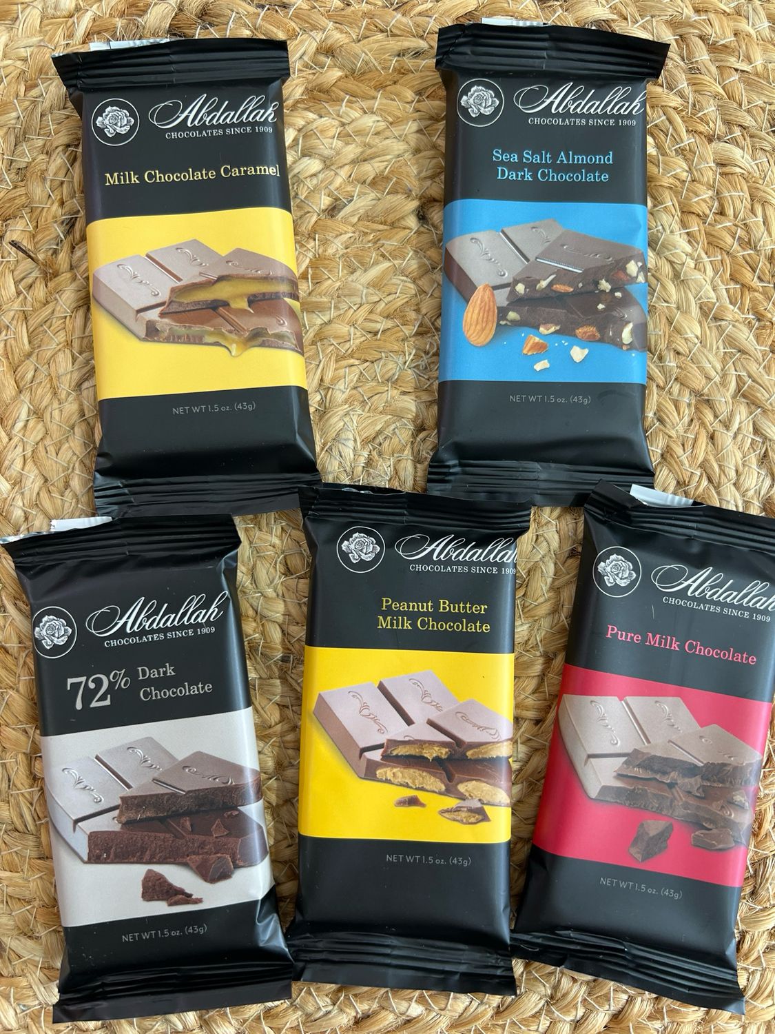 Abdallah 1.5oz Gourmet Candy Bar Abdallah 1.5oz Gourmet Candy Bar