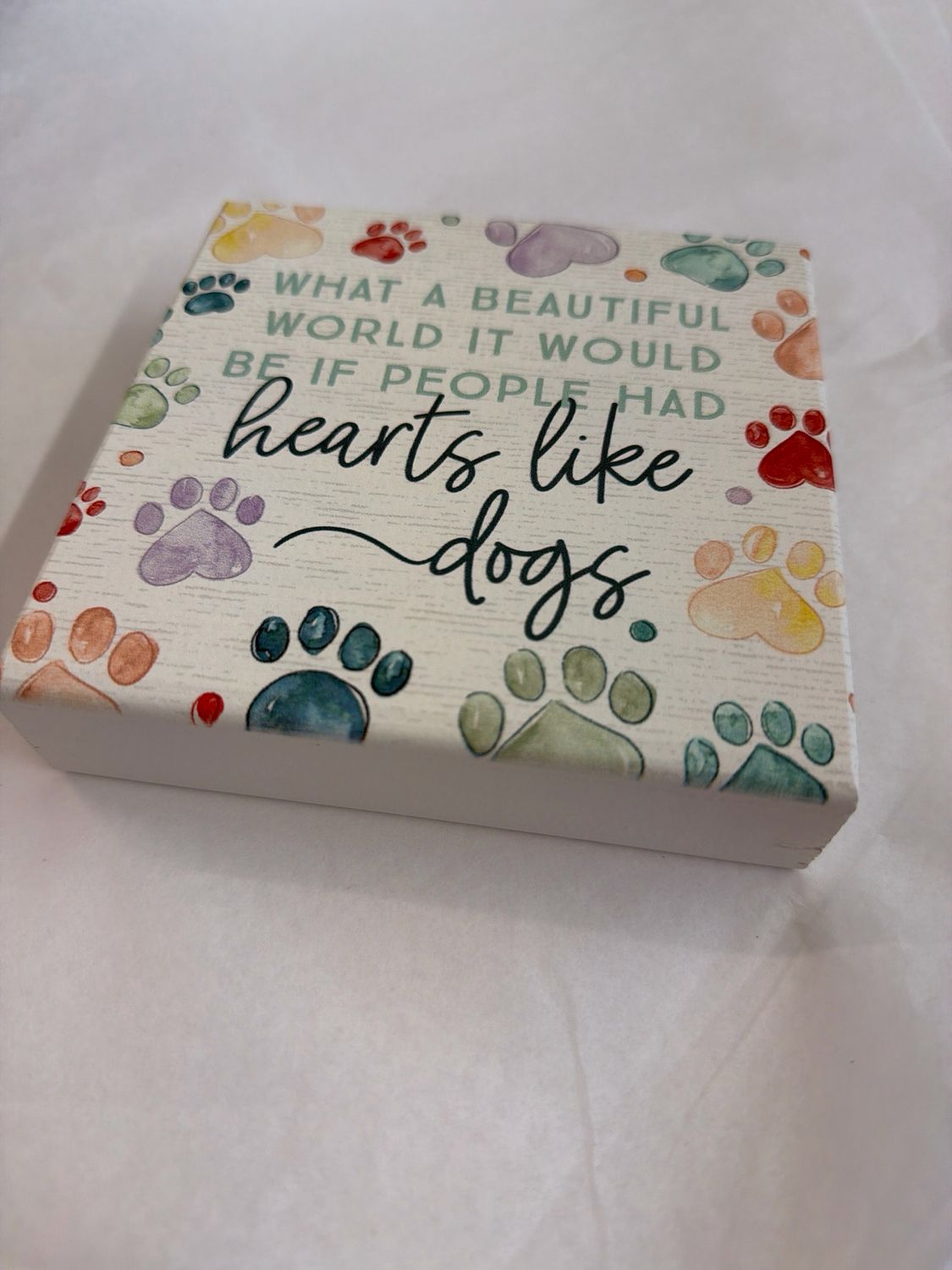 Hearts Like Dogs Block Sign Hearts Like Dogs Block Sign