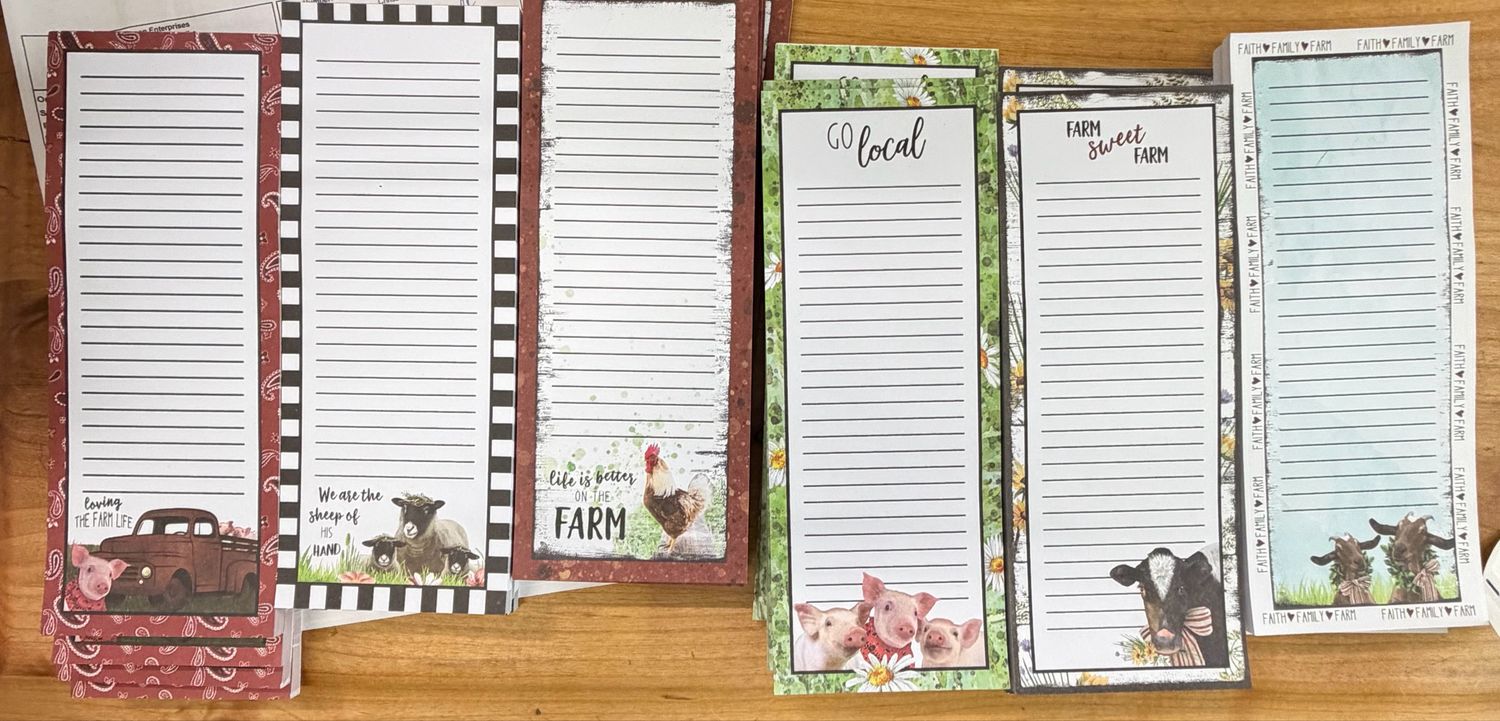 Farm Life Magnetic Note Pads Farm Life Magnetic Note Pads