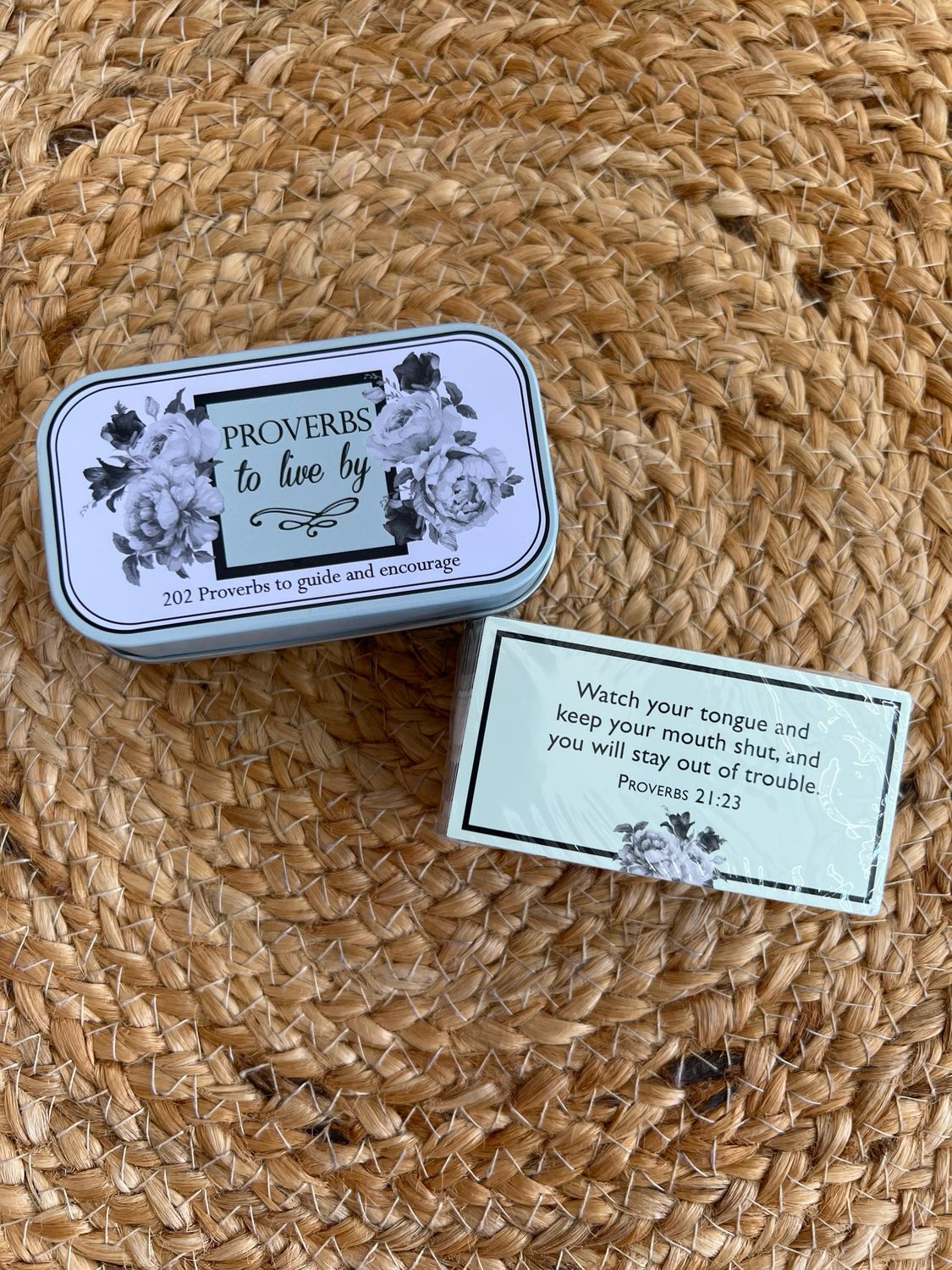 Prayer Cards in Tin - Proverbs to Live By Prayer Cards in Tin - Proverbs to Live By