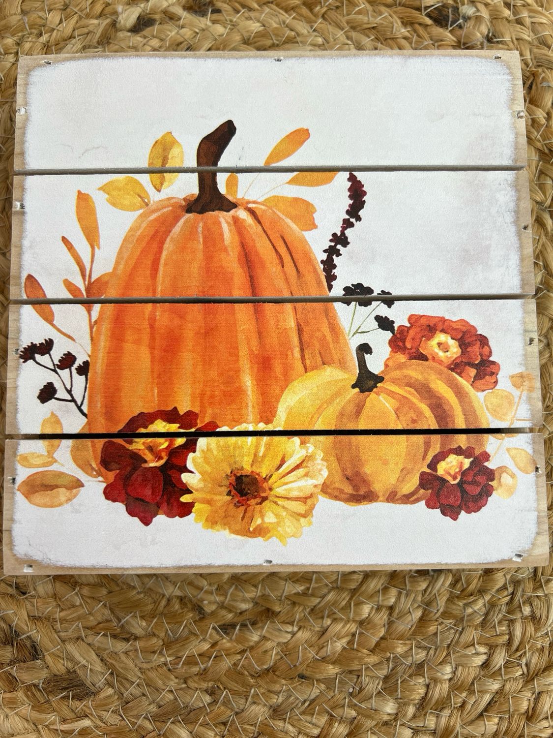 Floral Pumpkin Pallet Sign Floral Pumpkin Pallet Sign