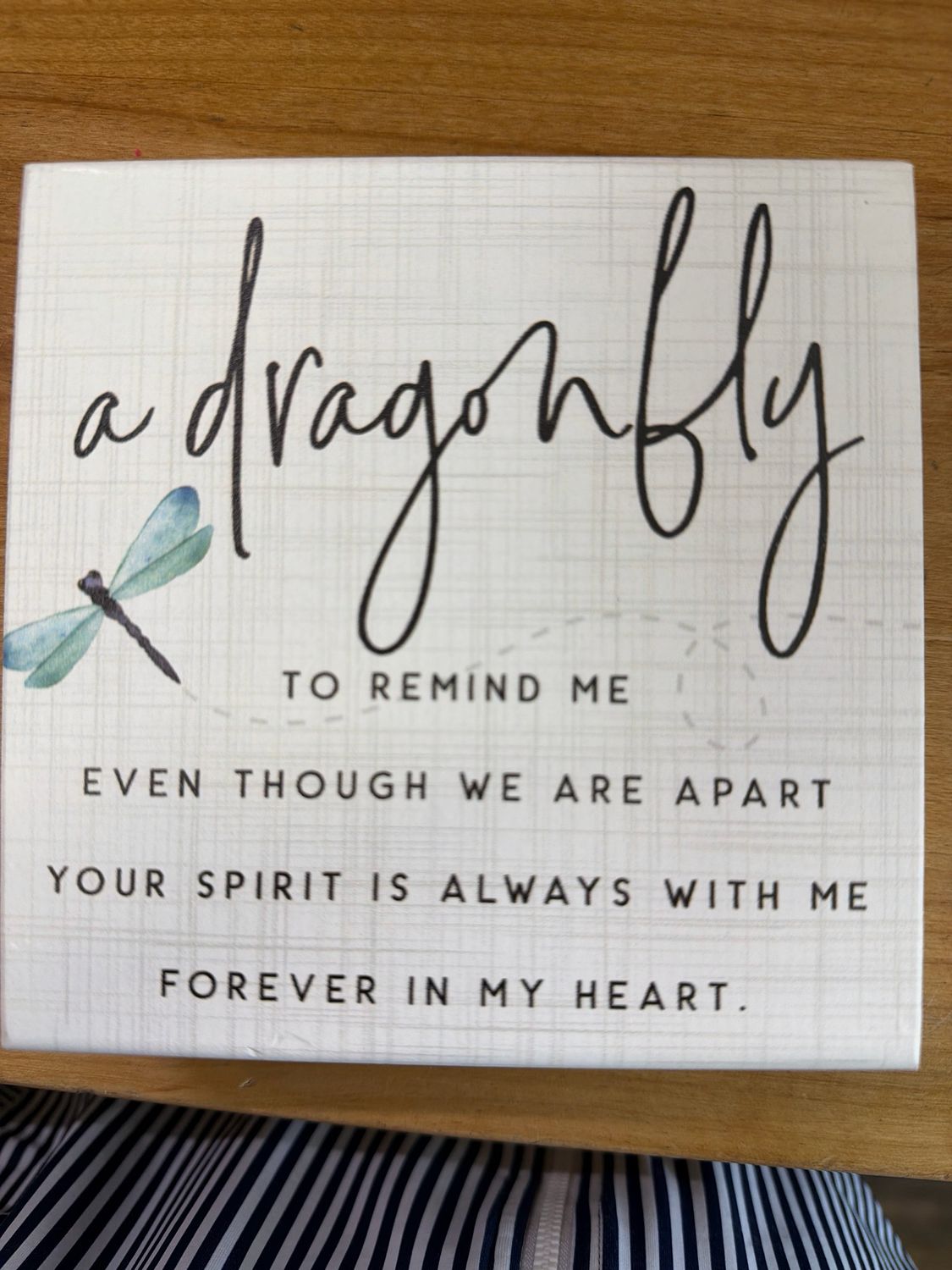 Dragonfly Block Sign Dragonfly Block Sign