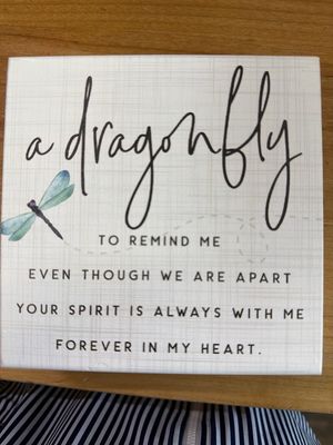 Dragonfly Block Sign