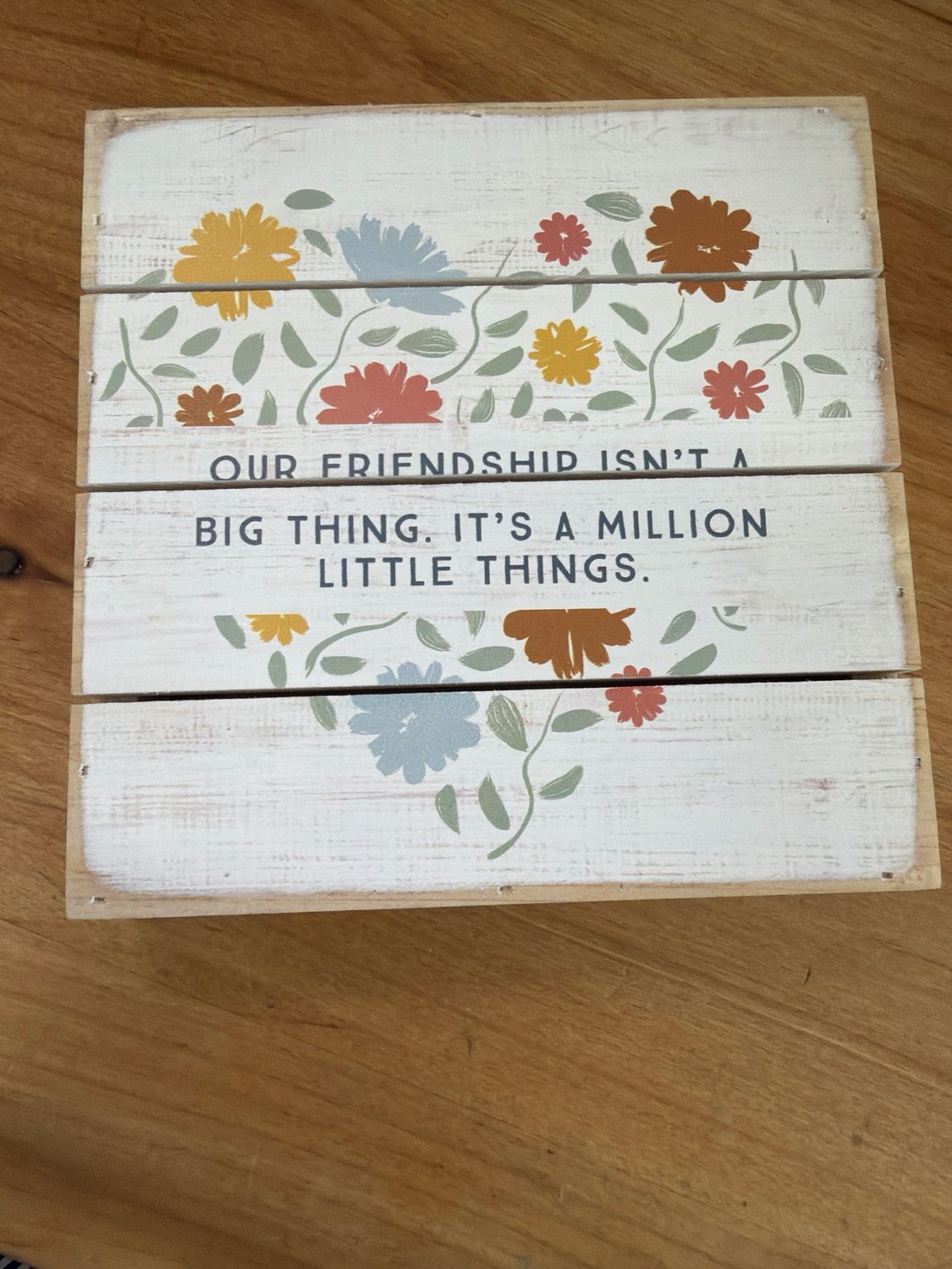 Friendship Floral Heart Pallet Sign Friendship Floral Heart Pallet Sign