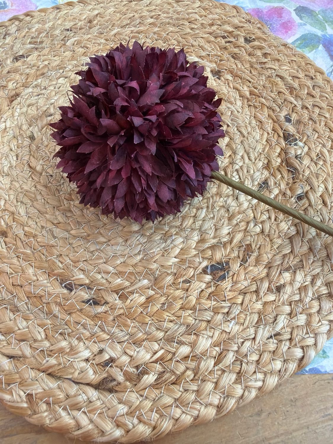 26" Burgundy Allium Stem