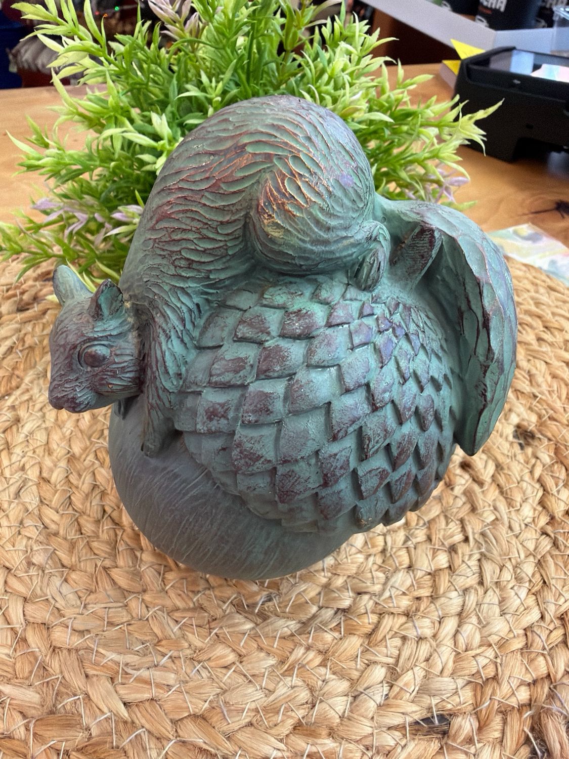 5" Resin Copper Patina Squirrel