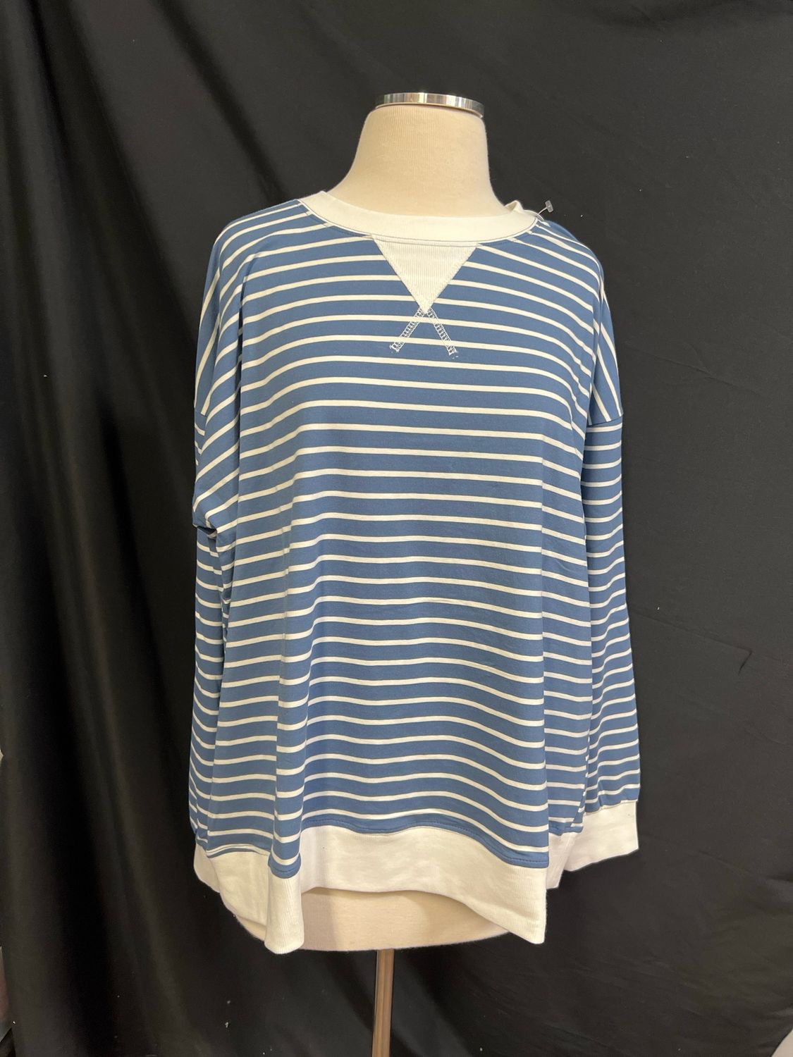 Rib Banded Pullover V Neck Rib Banded Pullover V Neck