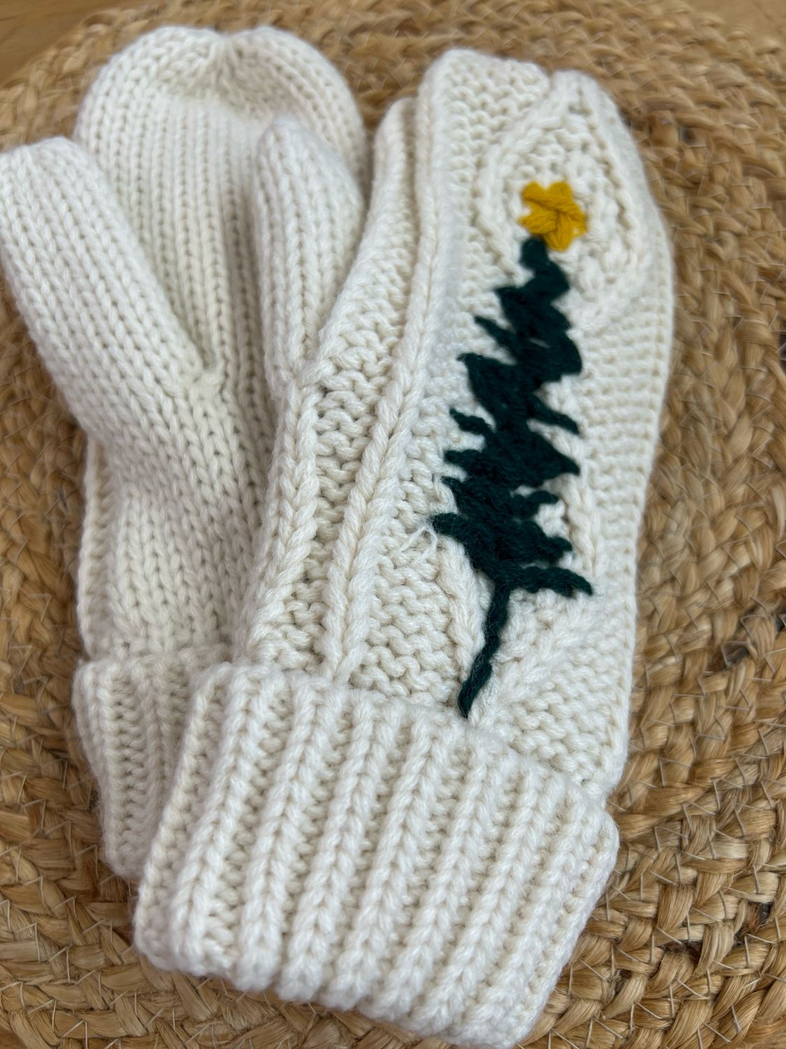 Panache Knit Tree Mittens