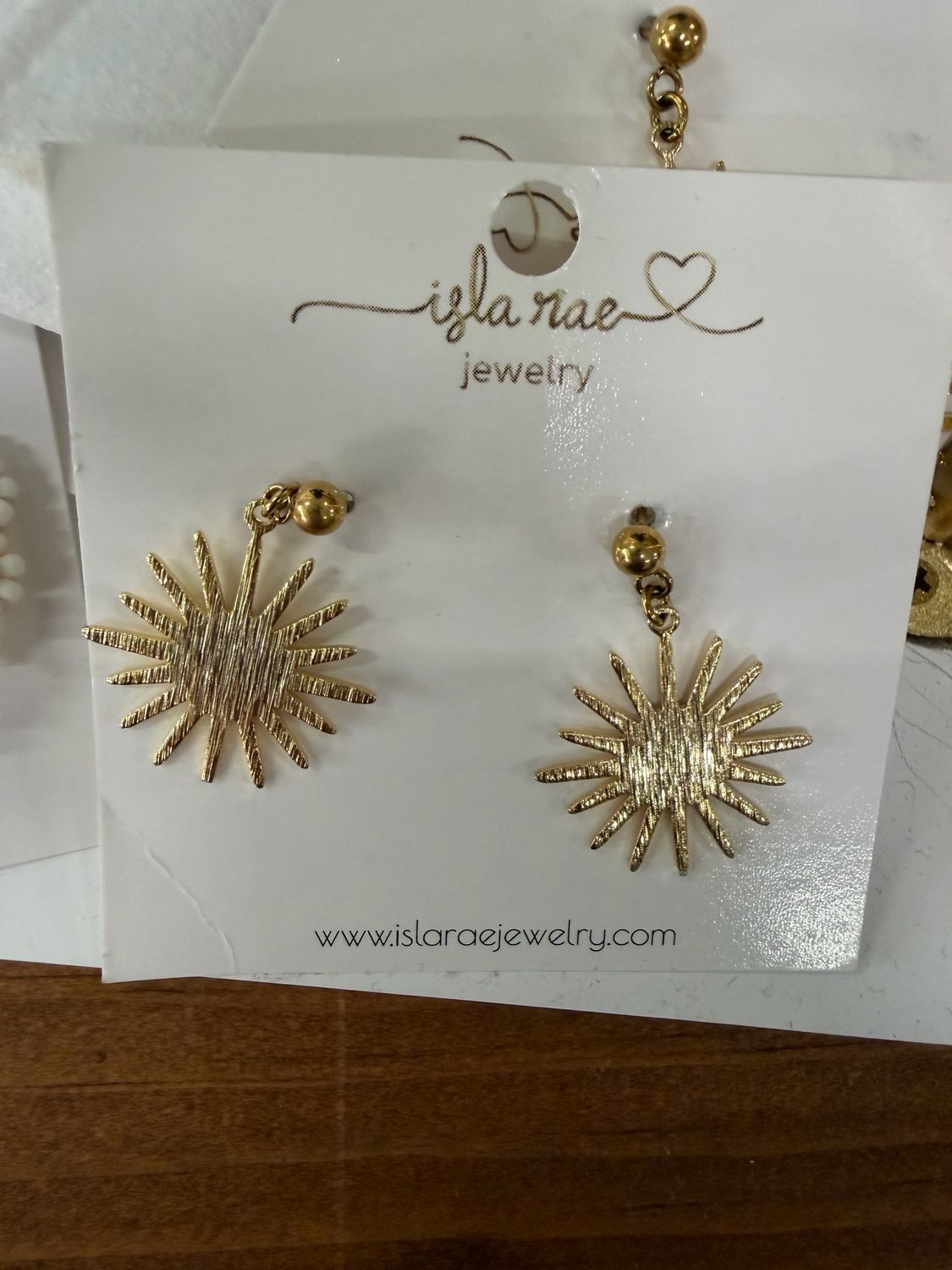 Isla Rae Sunburst Drop Earrings Isla Rae Sunburst Drop Earrings