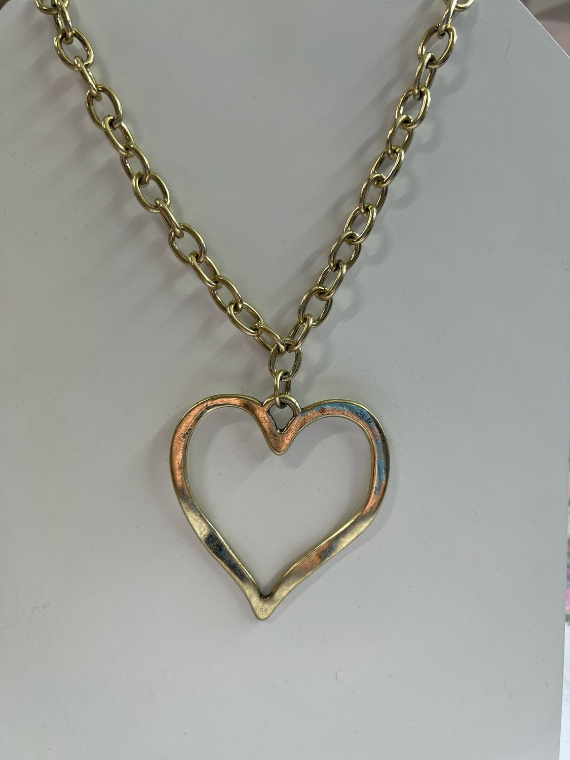 Large Heart Burnished Pendant Large Heart Burnished Pendant