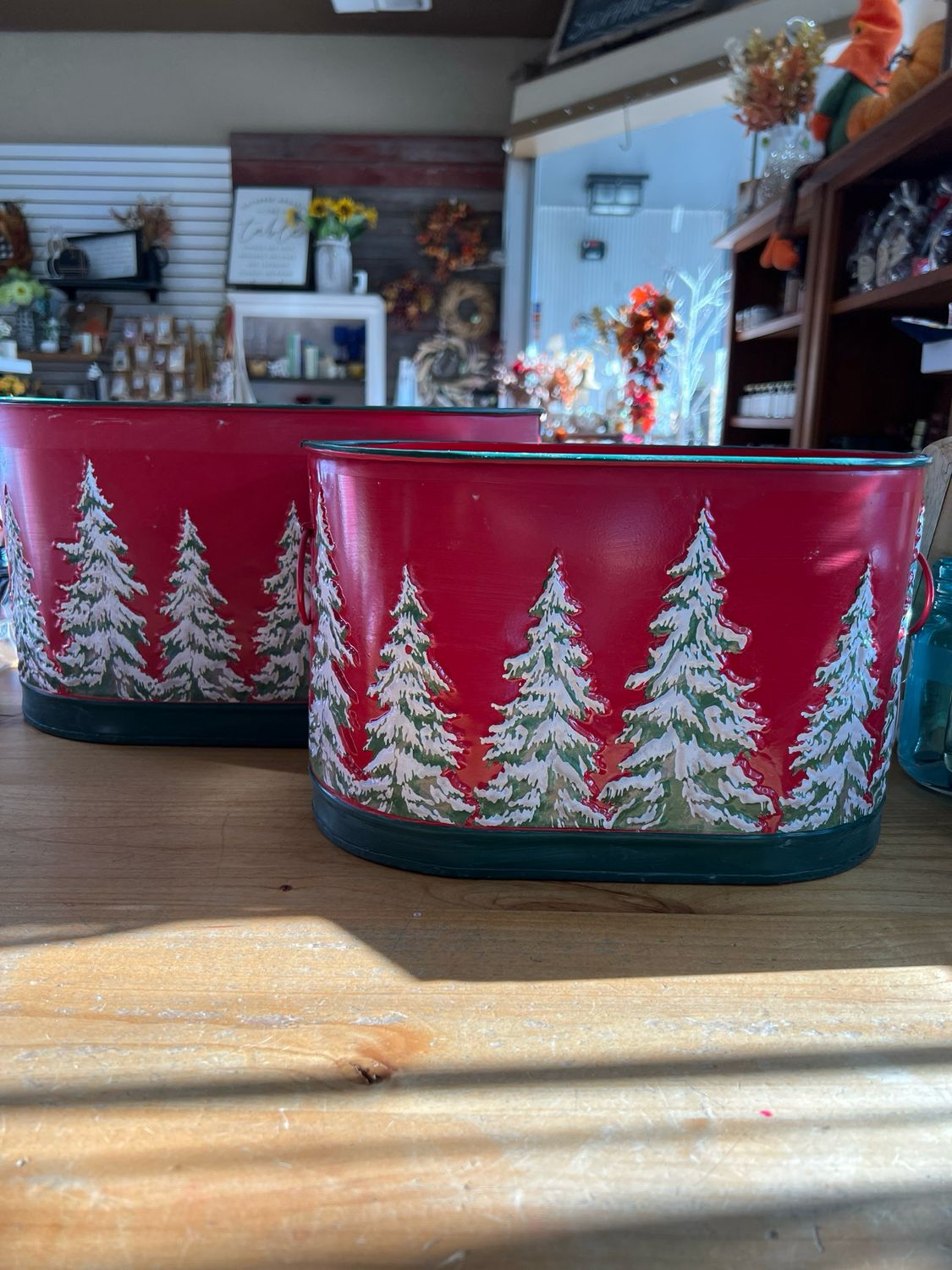Embossed Trees Bucket Embossed Trees Bucket