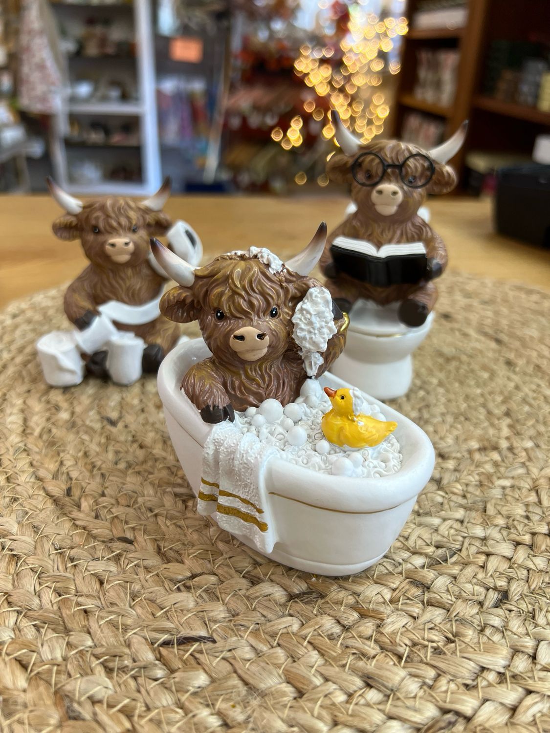 Powder Room Highland Cow
