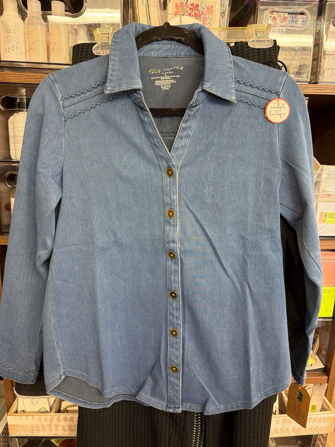 Wild Palms Washed Denim Everyday Shirt Wild Palms Washed Denim Everyday Shirt