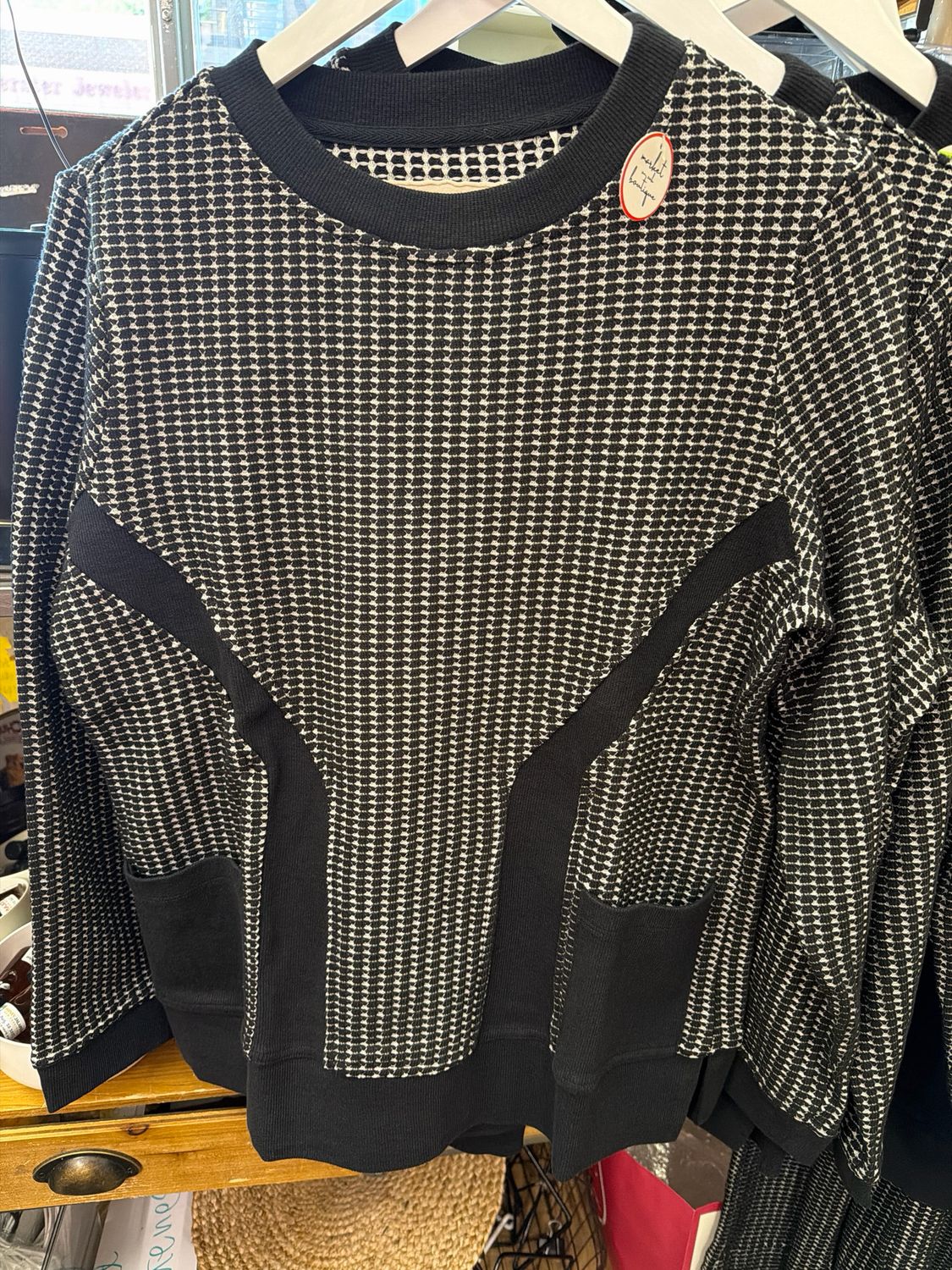 Wild Palms Black & Pearl Crew Shirt Wild Palms Black & Pearl Crew Shirt