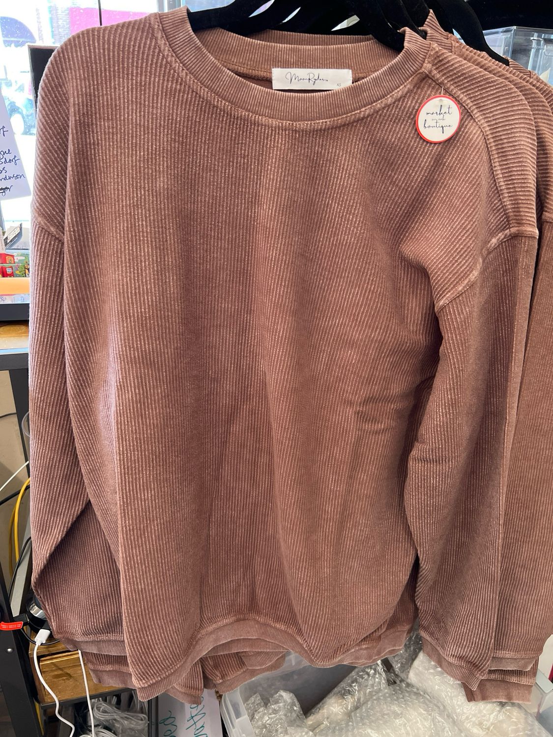 Cappuccino Corded Crew Sweatshirt Cappuccino Corded Crew Sweatshirt