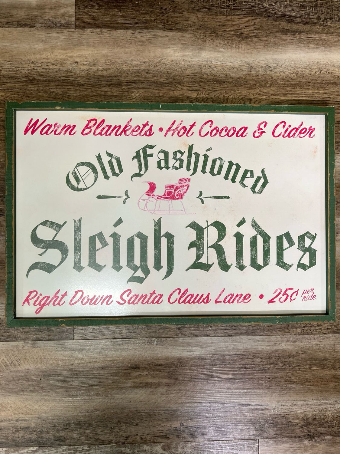 28" Sleigh Rides Sign 28" Sleigh Rides Sign