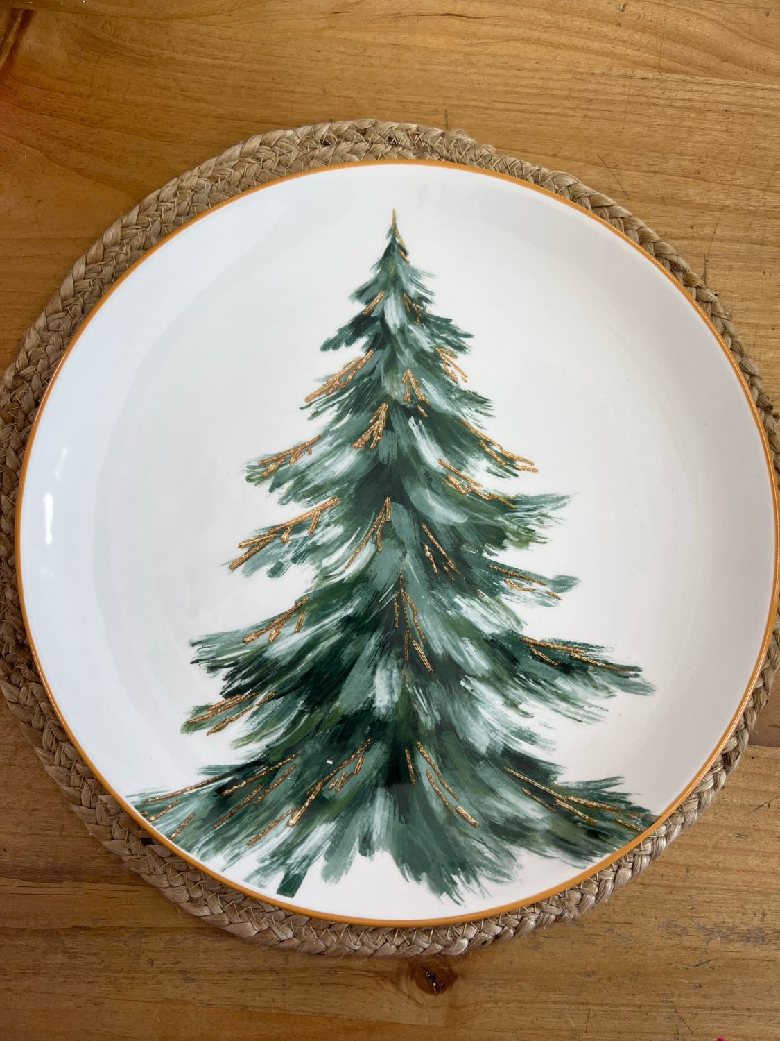 Gilded Round Tree Platter Gilded Round Tree Platter
