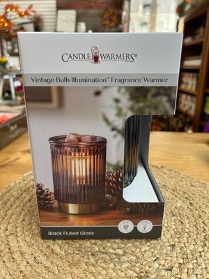 Black Fluted Glass Candle Warmer Black Fluted Glass Candle Warmer