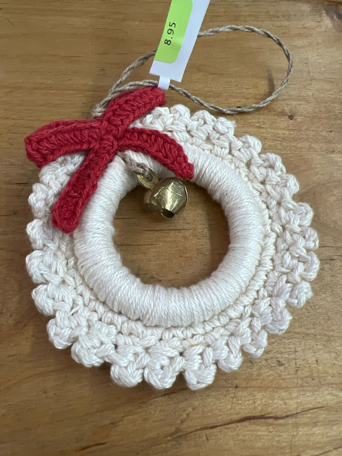 Cotton Crocheted Wreath Ornament Cotton Crocheted Wreath Ornament