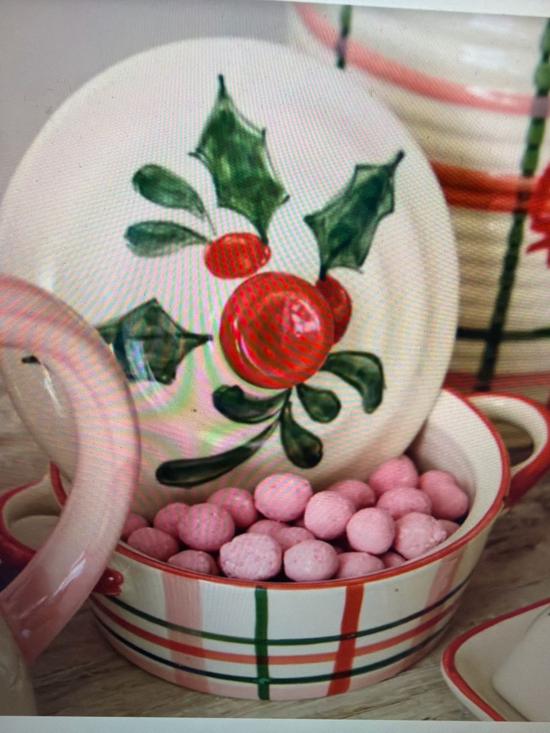 Handpainted Stoneware Holiday Mini Baker Handpainted Stoneware Holiday Mini Baker